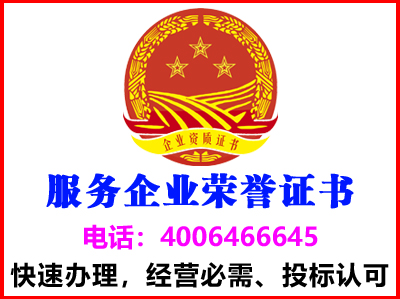 湖北武汉服务企业百强证书办理(图1)